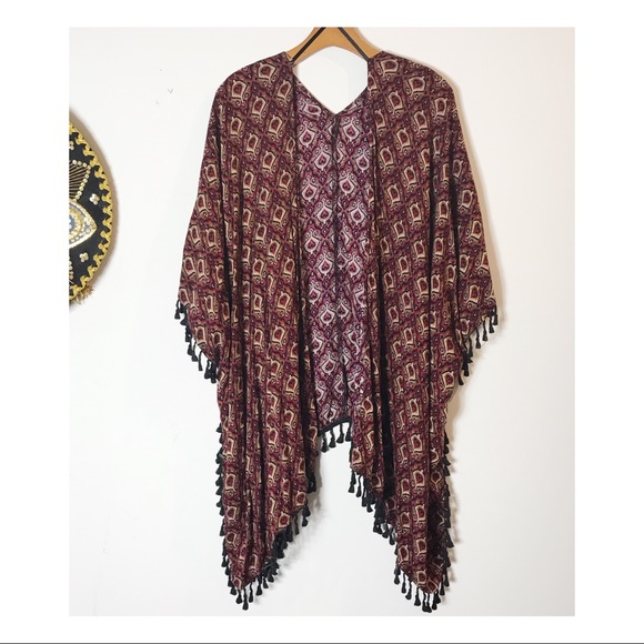 Urban Outfitters Sweaters - Kimono Shawl w/Pom Poms🌸